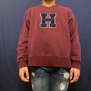 Vintage 90s Tommy Hilfiger Varsity Letter  Sweater